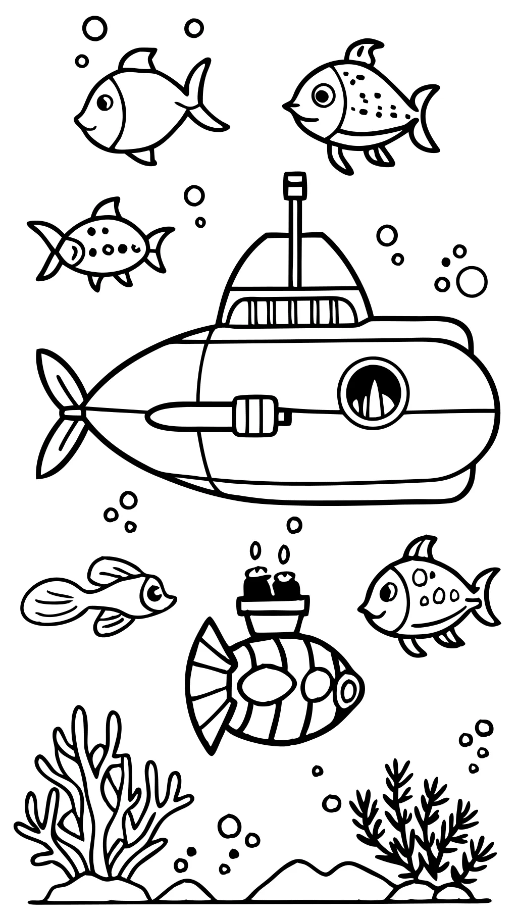 submarine coloring pages